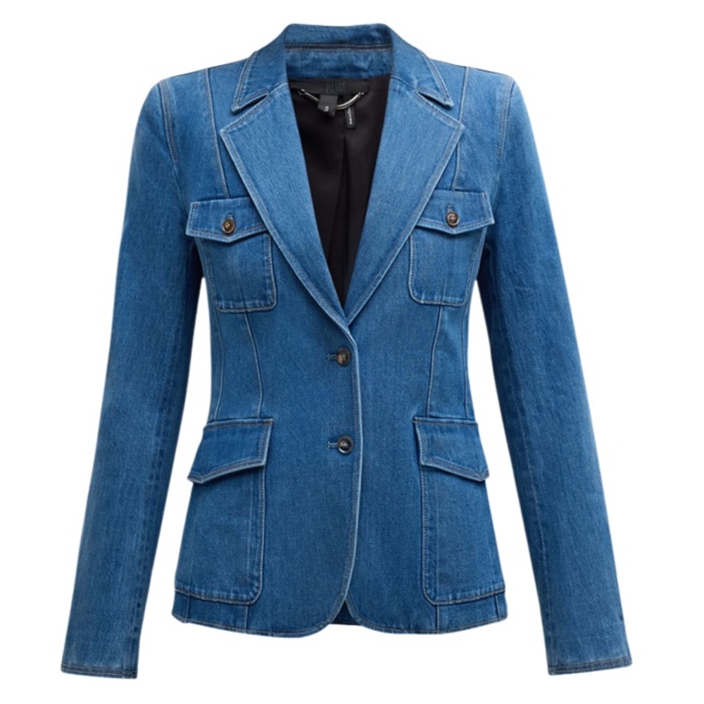 💙 PAIGE Romona Denim Blazer Size 4 💙